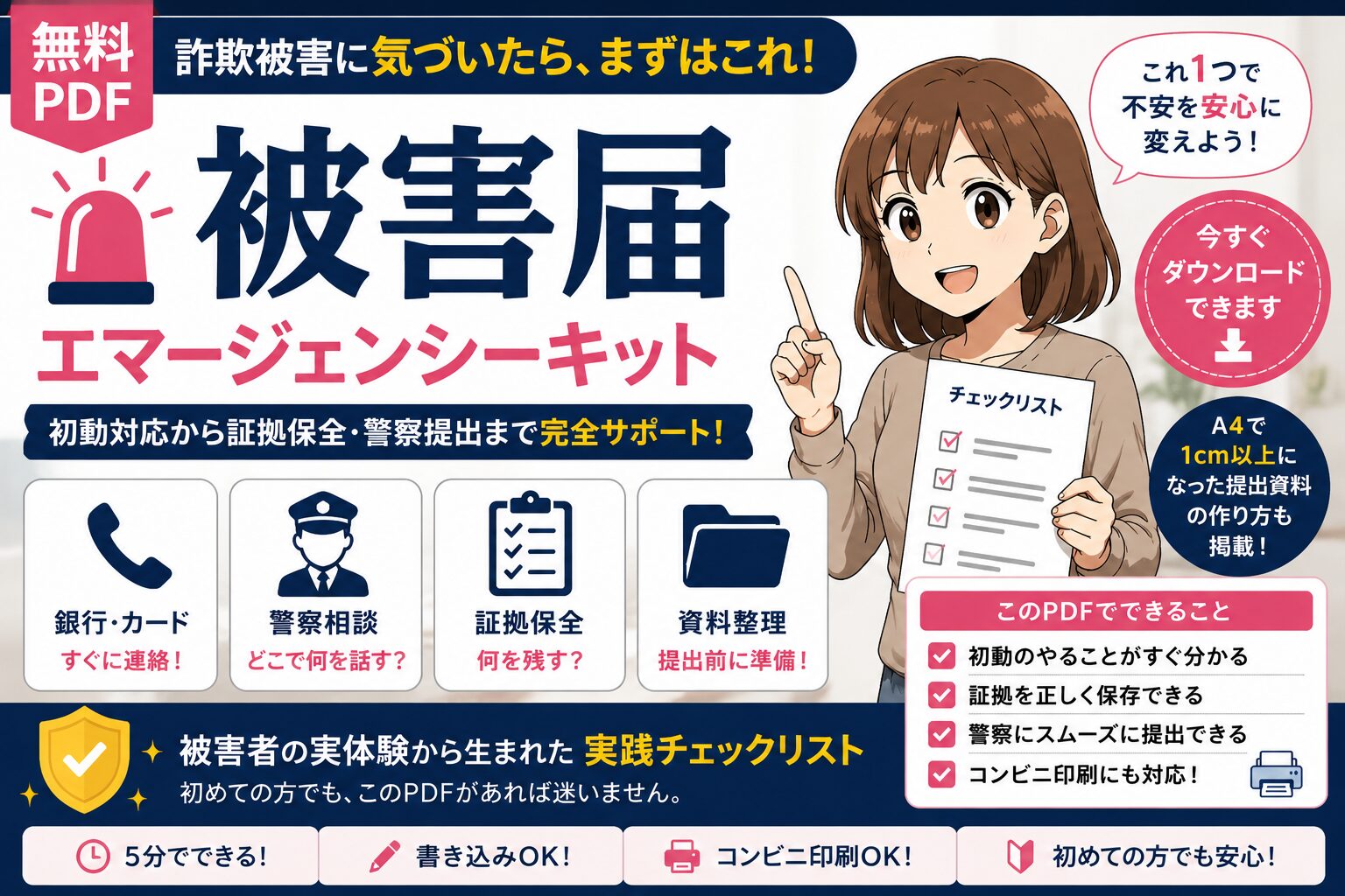 被害届エマージェンシーキット【無料PDF】